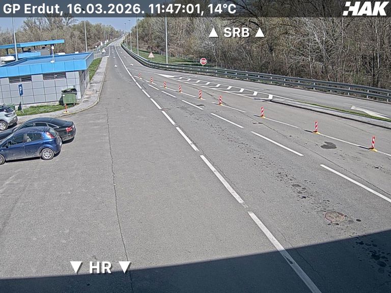 Erdut — Granični prelaz (HR→RS)
